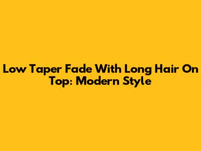 Low Taper Fade With Long Hair On Top: Modern Style