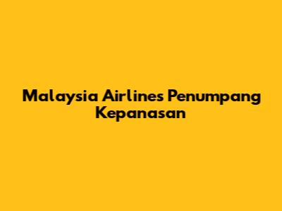 Malaysia Airlines Penumpang Kepanasan
