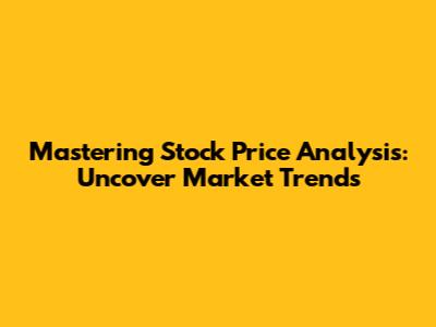 Mastering Stock Price Analysis: Uncover Market Trends
