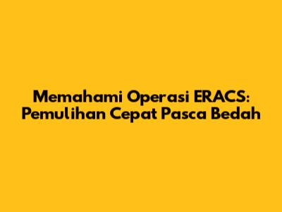 Memahami Operasi ERACS: Pemulihan Cepat Pasca Bedah