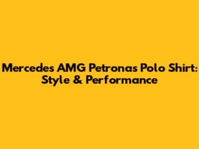 Mercedes AMG Petronas Polo Shirt: Style & Performance