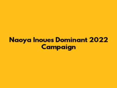 Naoya Inoue's Dominant 2022 Campaign