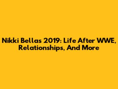 Nikki Bella's 2019: Life After WWE, Relationships, And More