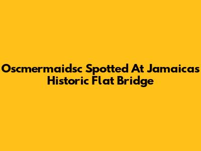 Oscmermaidsc Spotted At Jamaica's Historic Flat Bridge