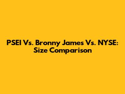 PSEI Vs. Bronny James Vs. NYSE: Size Comparison
