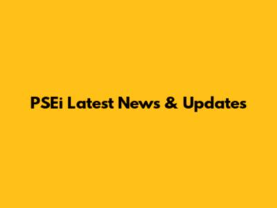 PSEi Latest News & Updates