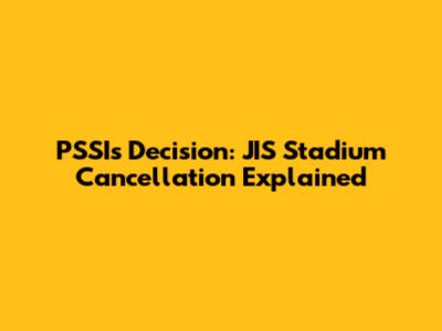 PSSI's Decision: JIS Stadium Cancellation Explained