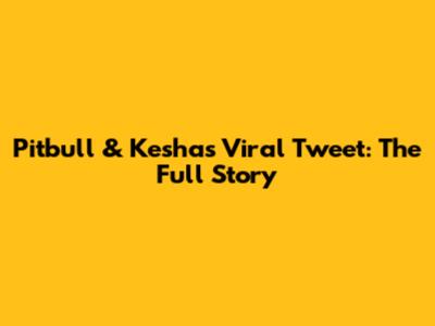 Pitbull & Kesha's Viral Tweet: The Full Story