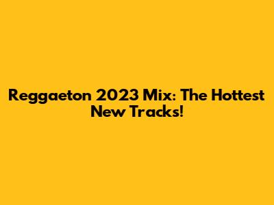 Reggaeton 2023 Mix: The Hottest New Tracks!