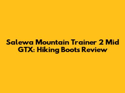 Salewa Mountain Trainer 2 Mid GTX: Hiking Boots Review