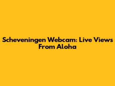 Scheveningen Webcam: Live Views From Aloha