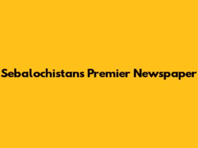 Sebalochistan's Premier Newspaper