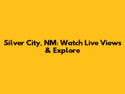 Silver City, NM: Watch Live Views & Explore