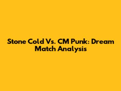 Stone Cold Vs. CM Punk: Dream Match Analysis