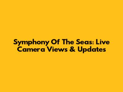 Symphony Of The Seas: Live Camera Views & Updates