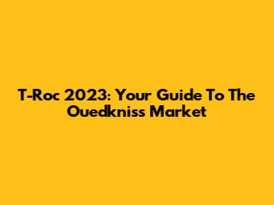 T-Roc 2023: Your Guide To The Ouedkniss Market