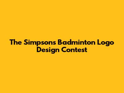 The Simpsons Badminton Logo Design Contest