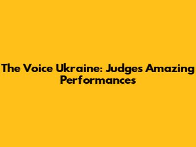 The Voice Ukraine: Judges' Amazing Performances