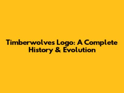 Timberwolves Logo: A Complete History & Evolution