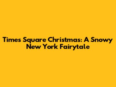 Times Square Christmas: A Snowy New York Fairytale