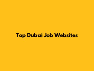 Top Dubai Job Websites