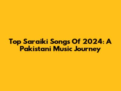 Top Saraiki Songs Of 2024: A Pakistani Music Journey
