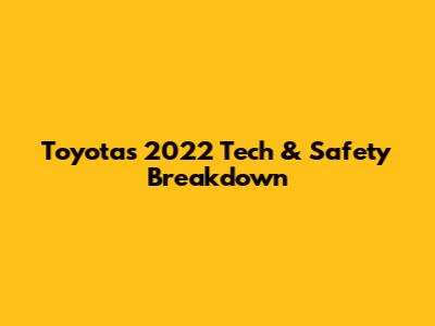 Toyota's 2022 Tech & Safety Breakdown