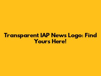 Transparent IAP News Logo: Find Yours Here!