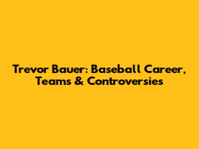 Trevor Bauer: Baseball Career, Teams & Controversies
