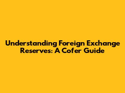 Understanding Foreign Exchange Reserves: A Cofer Guide