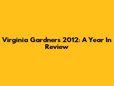 Virginia Gardner's 2012: A Year In Review