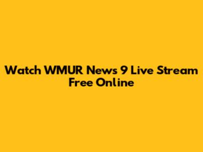 Watch WMUR News 9 Live Stream Free Online